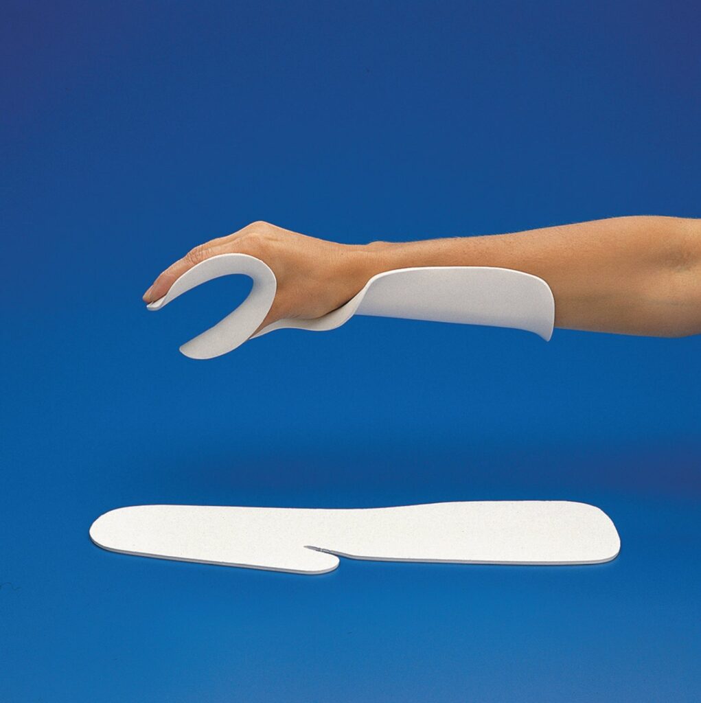 Ortesi dorsale per polso in Aquaplast-T